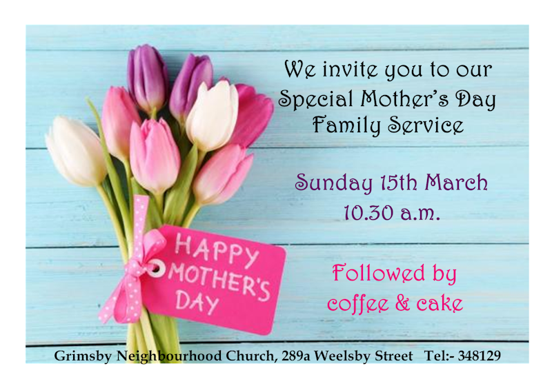 Mothers Day Family Service Poster - 15th Mar 26